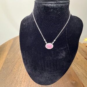 Gorgeous Lab Created Pink Ice and Cubic Zirconia Necklace/Earring Set MSRP $210